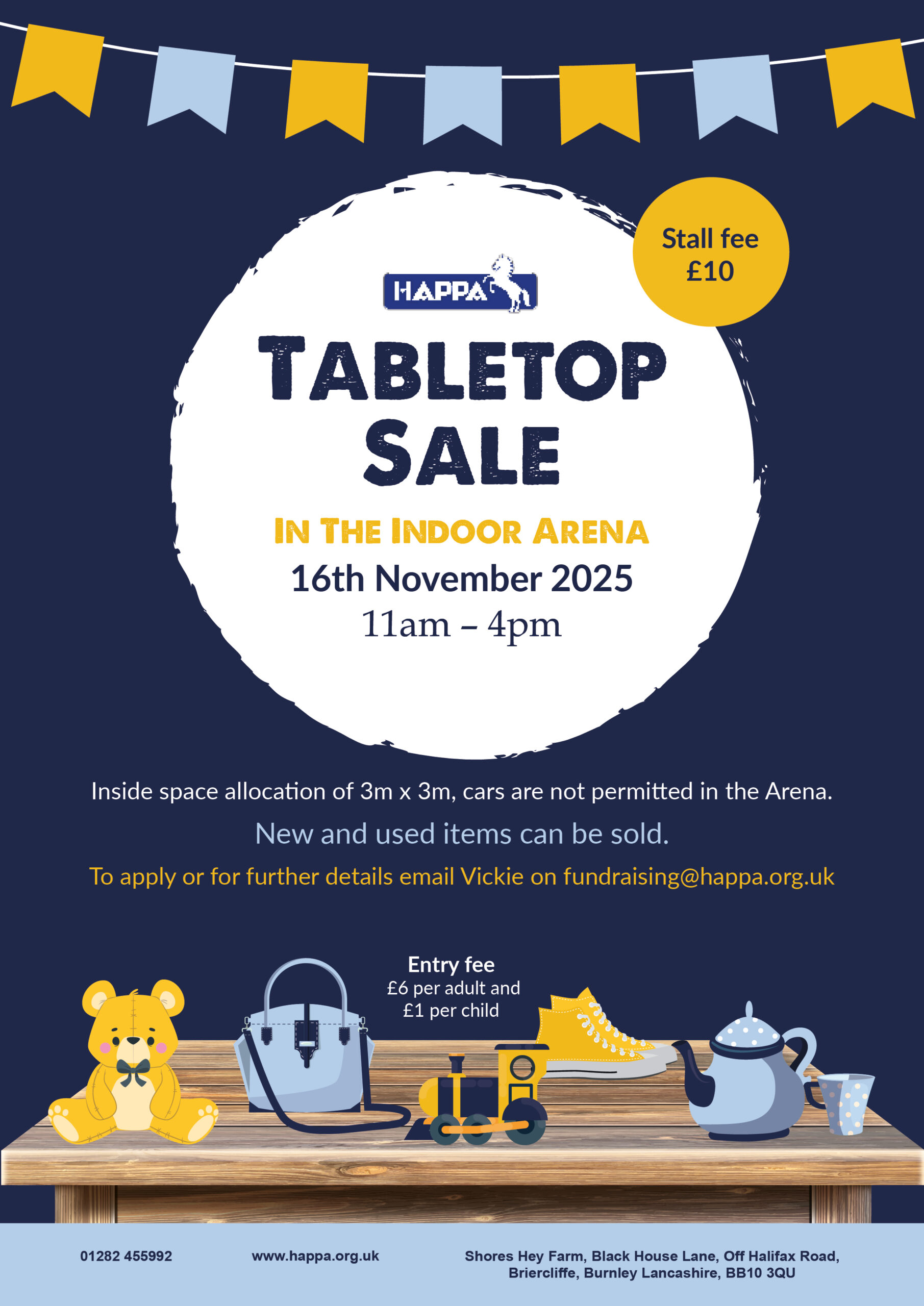 Tabletop Sale HAPPA 16th November 2025